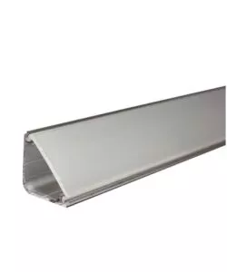 PROFILO PER LED IN ALLUMINIO E PVC ARGENTO 2 MT